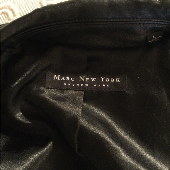 Mac of New York black leather jacket - Picture 3 of 3